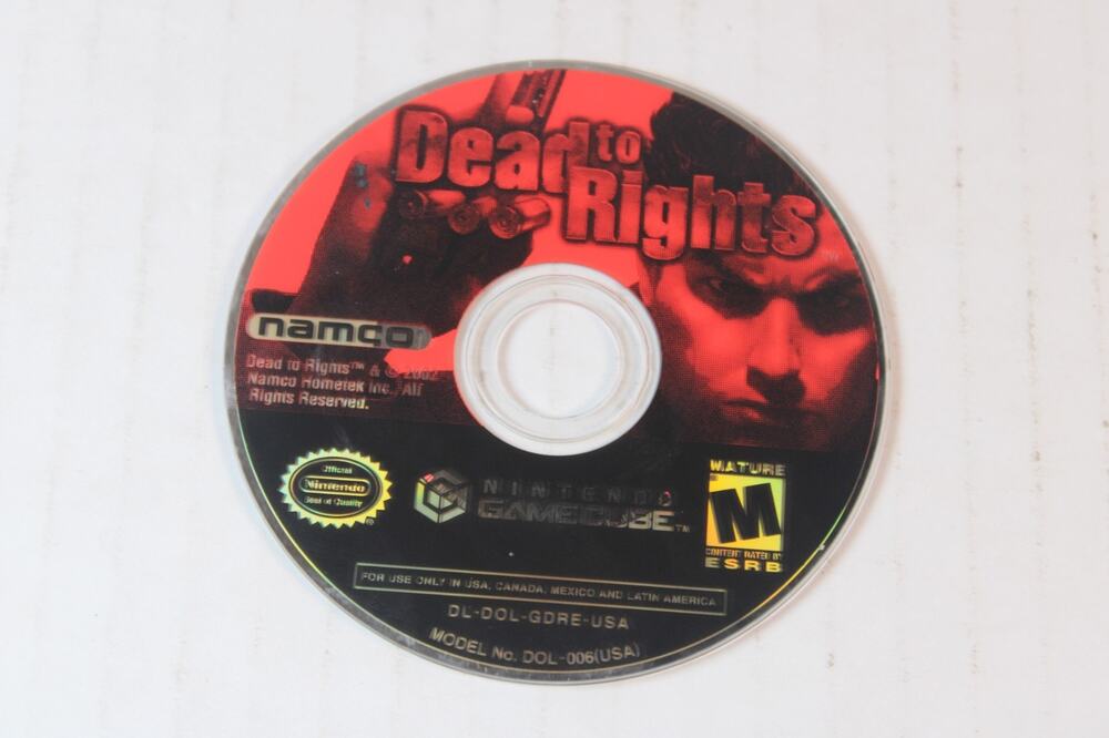 Dead to Rights (Nintendo GameCube, 2002) Authentic, game disc only, Tested/works